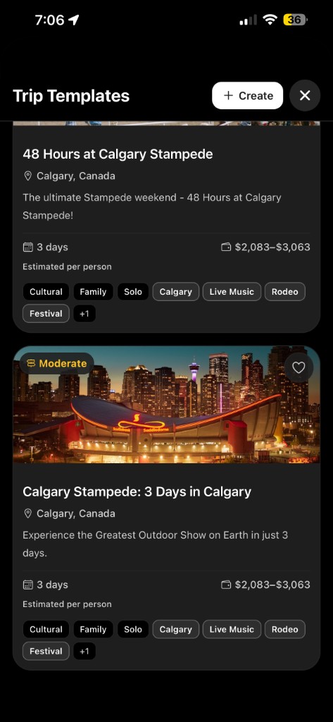 Tripvio Calgary Stampede templates for 48 Hours at Calgary Stampede and Calgary Stampede 3 Days in Calgary